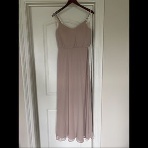 Birdy Grey Gwennie blush/“taupe” bridesmaid dress, size small